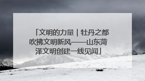 文明的力量｜牡丹之都吹拂文明新风——山东菏泽文明创建一线见闻