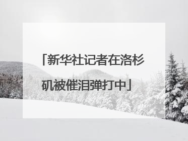 新华社记者在洛杉矶被催泪弹打中