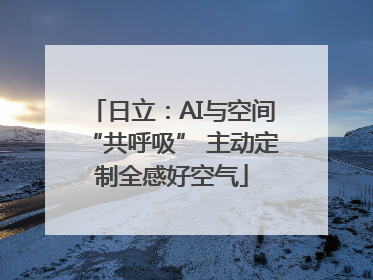 日立：AI与空间“共呼吸” 主动定制全感好空气