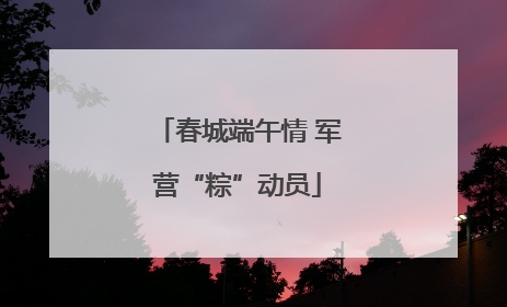 春城端午情 军营“粽”动员
