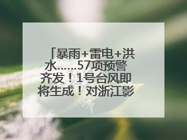 暴雨+雷电+洪水……57项预警齐发！1号台风即将生成！对浙江影响已确认……
