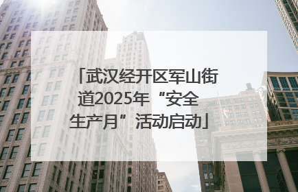 武汉经开区军山街道2025年“安全生产月”活动启动