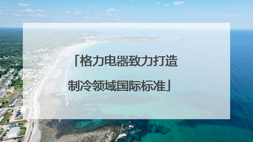 格力电器致力打造制冷领域国际标准