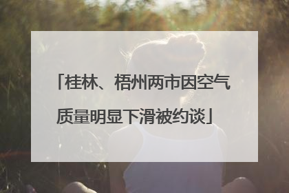 桂林、梧州两市因空气质量明显下滑被约谈