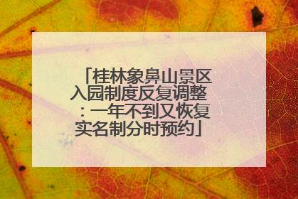 桂林象鼻山景区入园制度反复调整：一年不到又恢复实名制分时预约