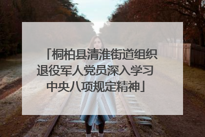 桐柏县清淮街道组织退役军人党员深入学习中央八项规定精神