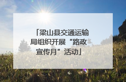 梁山县交通运输局组织开展“路政宣传月”活动