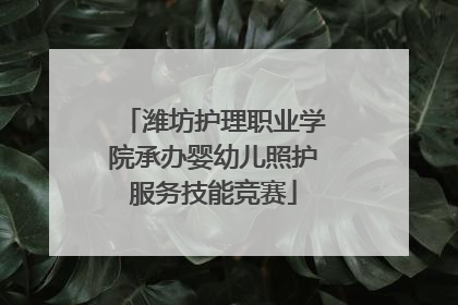潍坊护理职业学院承办婴幼儿照护服务技能竞赛
