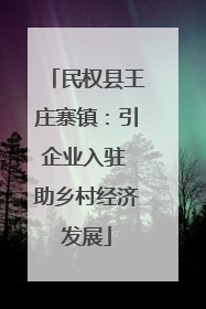 民权县王庄寨镇：引企业入驻 助乡村经济发展