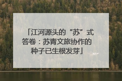 江河源头的“苏”式答卷：苏青文旅协作的种子已生根发芽