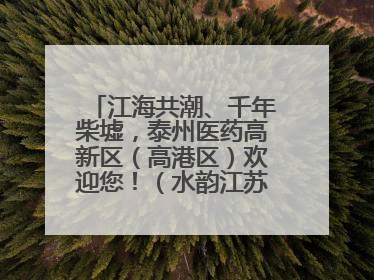江海共潮、千年柴墟，泰州医药高新区（高港区）欢迎您！（水韵江苏“慢”游记）