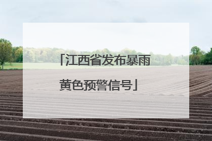 江西省发布暴雨黄色预警信号