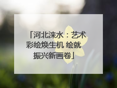 河北涞水：艺术彩绘焕生机 绘就振兴新画卷