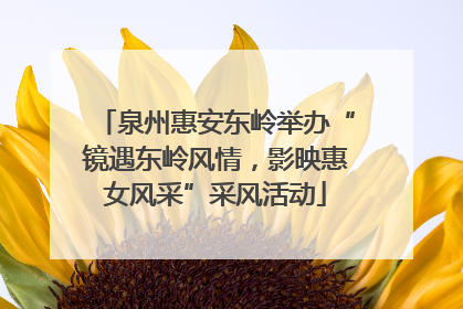 泉州惠安东岭举办“镜遇东岭风情，影映惠女风采”采风活动