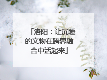 洛阳：让沉睡的文物在跨界融合中活起来