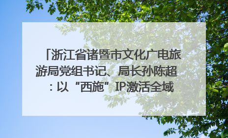 浙江省诸暨市文化广电旅游局党组书记、局长孙陈超：以“西施”IP激活全域旅游 打造县域文旅融合新标杆｜第七届全国县域旅游研究成果发布系列活动