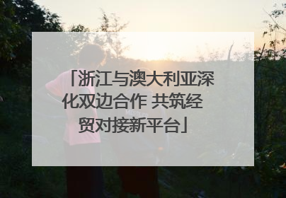浙江与澳大利亚深化双边合作 共筑经贸对接新平台