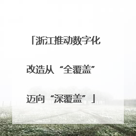 浙江推动数字化改造从“全覆盖”迈向“深覆盖”