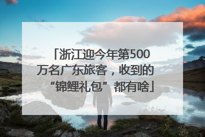 浙江迎今年第500万名广东旅客，收到的“锦鲤礼包”都有啥