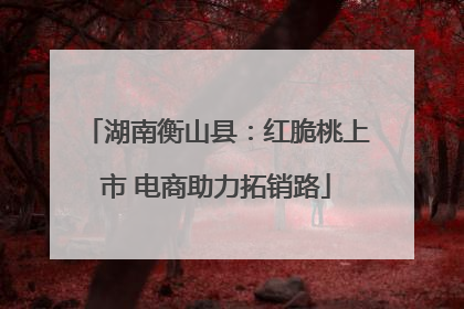 湖南衡山县：红脆桃上市 电商助力拓销路