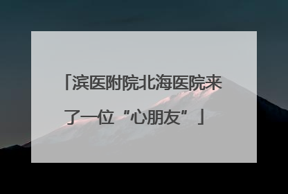 滨医附院北海医院来了一位“心朋友”
