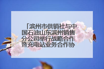 滨州市供销社与中国石油山东滨州销售分公司举行战略合作暨充电站业务合作协议签约仪式