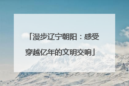 漫步辽宁朝阳：感受穿越亿年的文明交响