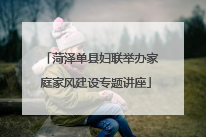 菏泽单县妇联举办家庭家风建设专题讲座