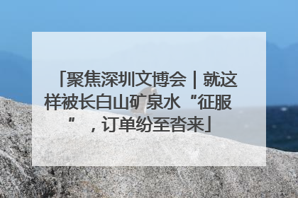 聚焦深圳文博会｜就这样被长白山矿泉水“征服”，订单纷至沓来