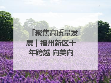 聚焦高质量发展｜福州新区十年跨越 向美向绿向质向新