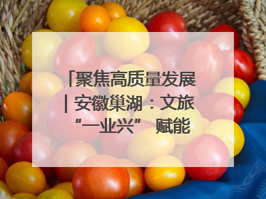 聚焦高质量发展｜安徽巢湖：文旅“一业兴” 赋能“百业旺”