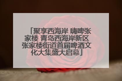聚享西海岸 嗨啤张家楼 青岛西海岸新区张家楼街道首届啤酒文化大集盛大启幕