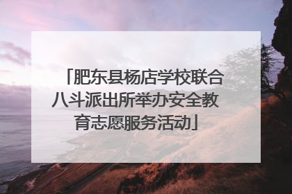 肥东县杨店学校联合八斗派出所举办安全教育志愿服务活动
