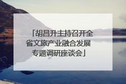 胡昌升主持召开全省文旅产业融合发展专题调研座谈会