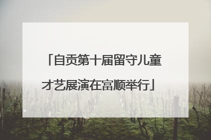自贡第十届留守儿童才艺展演在富顺举行