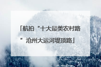 航拍“十大最美农村路”沧州大运河堤顶路