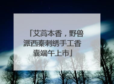 艾蒿本香，野兽派西秦刺绣手工香囊端午上市