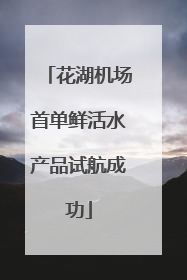 花湖机场首单鲜活水产品试航成功
