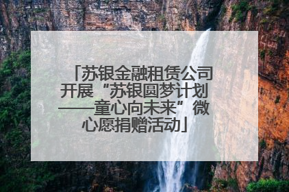 苏银金融租赁公司开展“苏银圆梦计划——童心向未来”微心愿捐赠活动