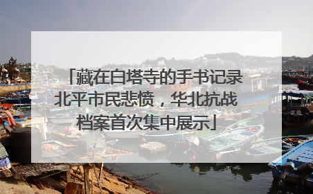 藏在白塔寺的手书记录北平市民悲愤，华北抗战档案首次集中展示