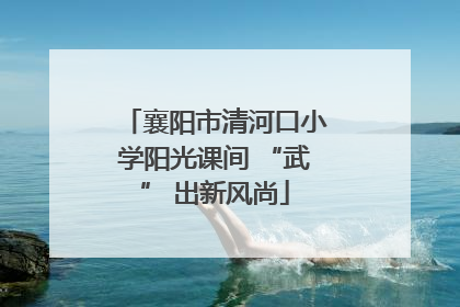 襄阳市清河口小学阳光课间 “武” 出新风尚