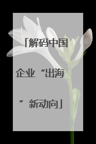 解码中国企业“出海”新动向