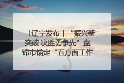 辽宁发布|“振兴新突破 决胜勇争先”盘锦市锚定“五方面工作”力争全年地区生产总值增长5.5%左右
