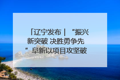 辽宁发布｜“振兴新突破 决胜勇争先”阜新以项目攻坚破解发展瓶颈 经济发展实现良好开局
