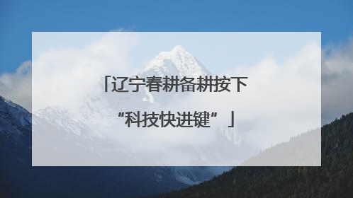 辽宁春耕备耕按下“科技快进键”