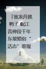 赛龙舟抓鸭子 岷江青神段千年东坡婚俗“活态”重现