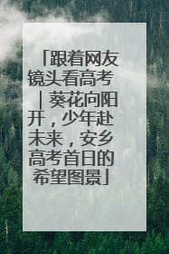 跟着网友镜头看高考｜葵花向阳开，少年赴未来，安乡高考首日的希望图景