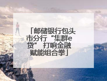 邮储银行包头市分行“集群e贷” 打响金融赋能组合拳