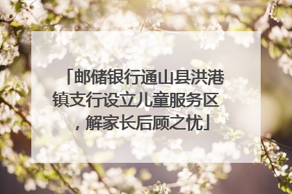 邮储银行通山县洪港镇支行设立儿童服务区，解家长后顾之忧