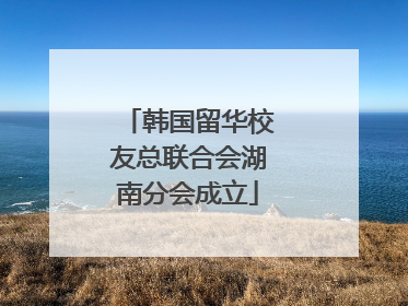 韩国留华校友总联合会湖南分会成立